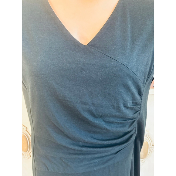 EUC Womens Kuhl Verona Ruched Vneck Crossover Dress in Black | Size M - Picture 3 of 8